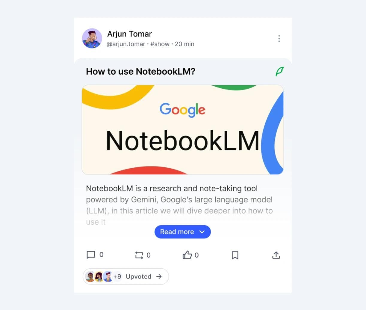 Peerlist - Article as post - UI design by Vishal Tailor