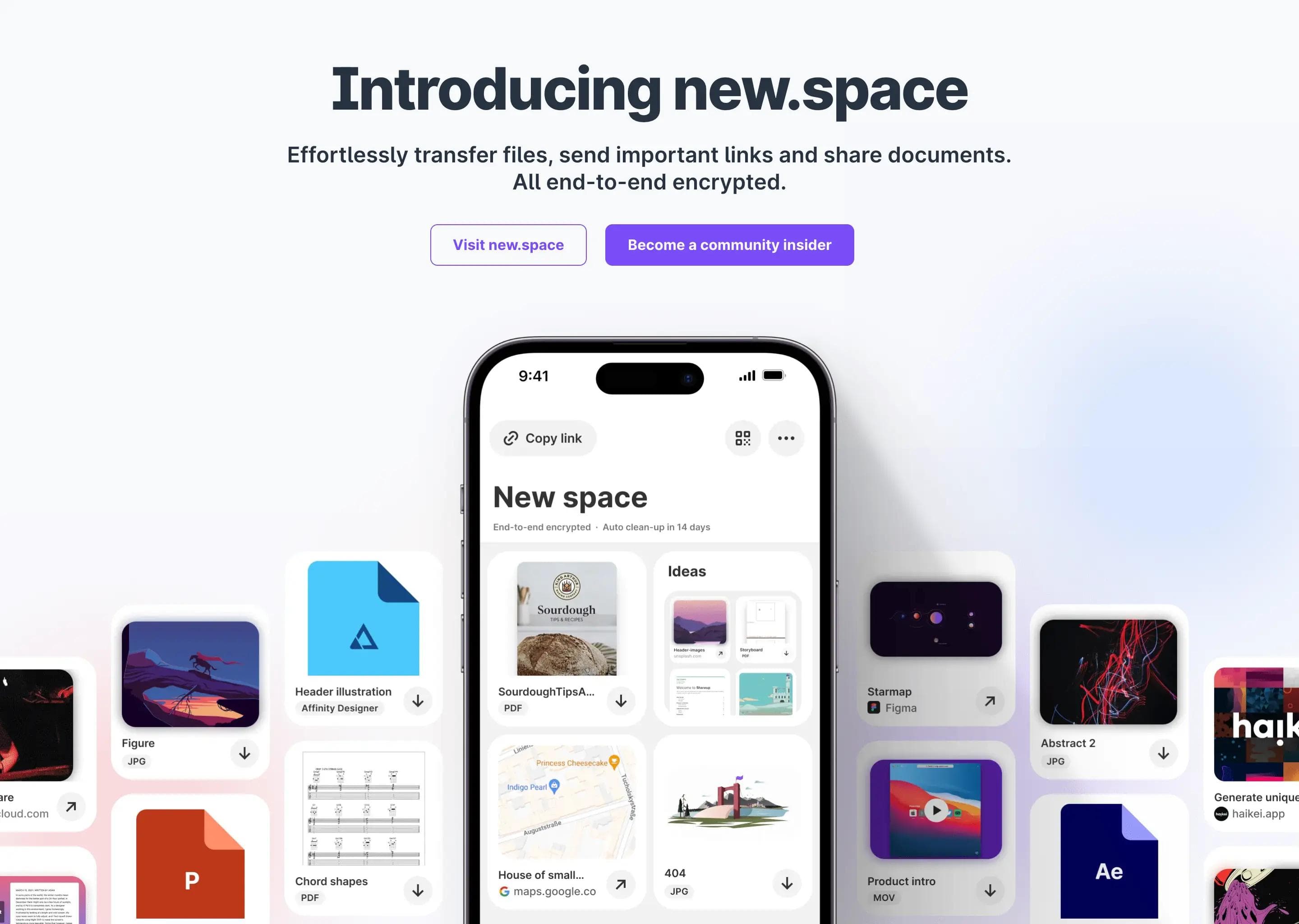 Screenshot of website new.space